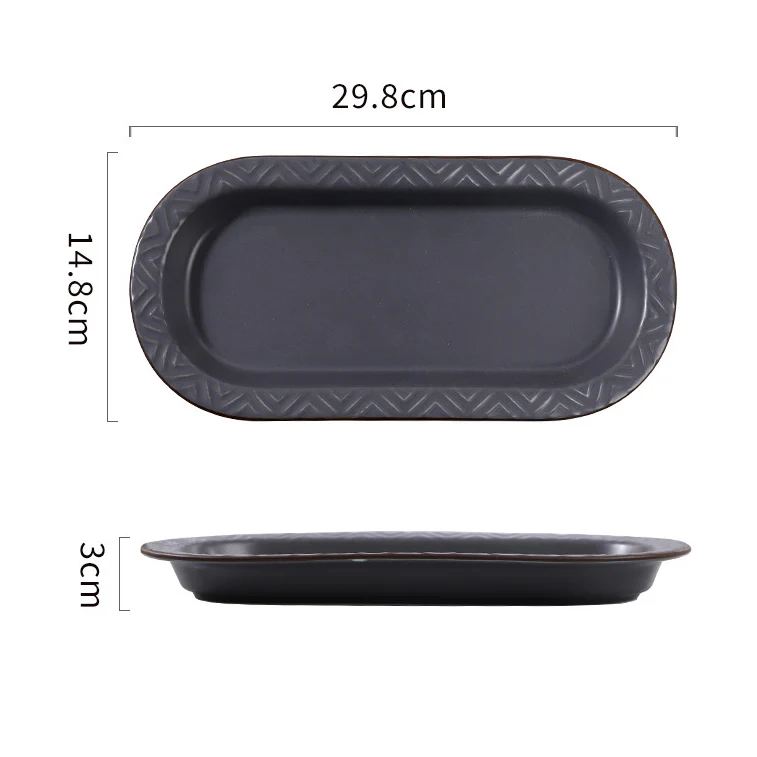Asphalt Grey Long Plate 12 Inch - Image 6