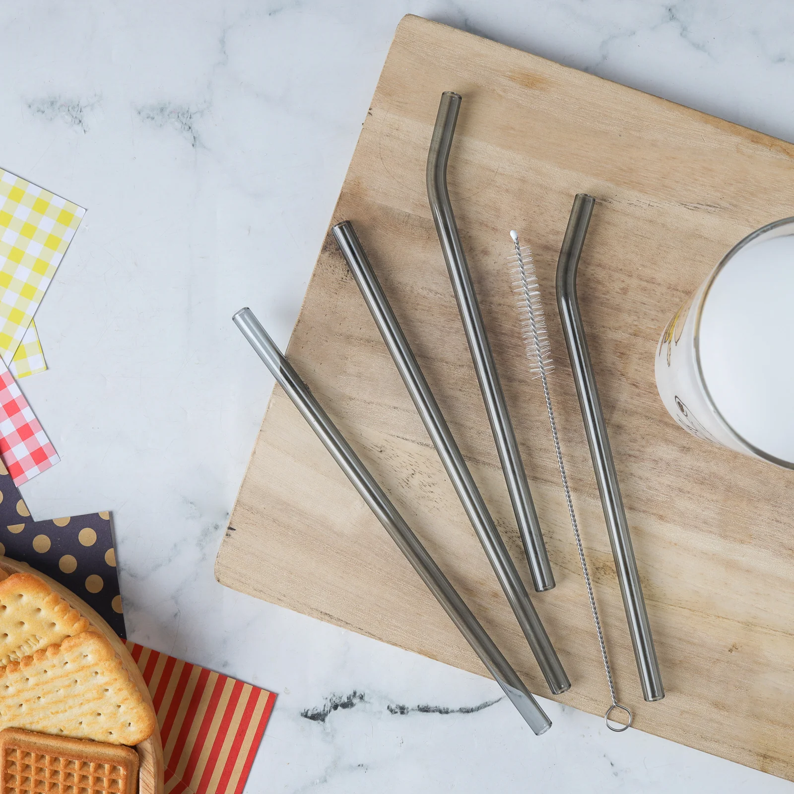 Assorted Glass Straw Set of 4 - Image 17