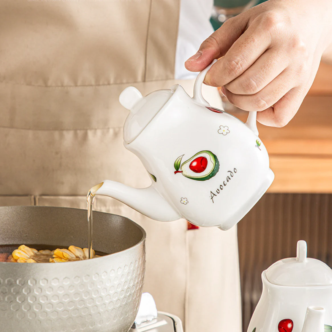 Avocado Condiment Kettle Set Of 3 - Image 2