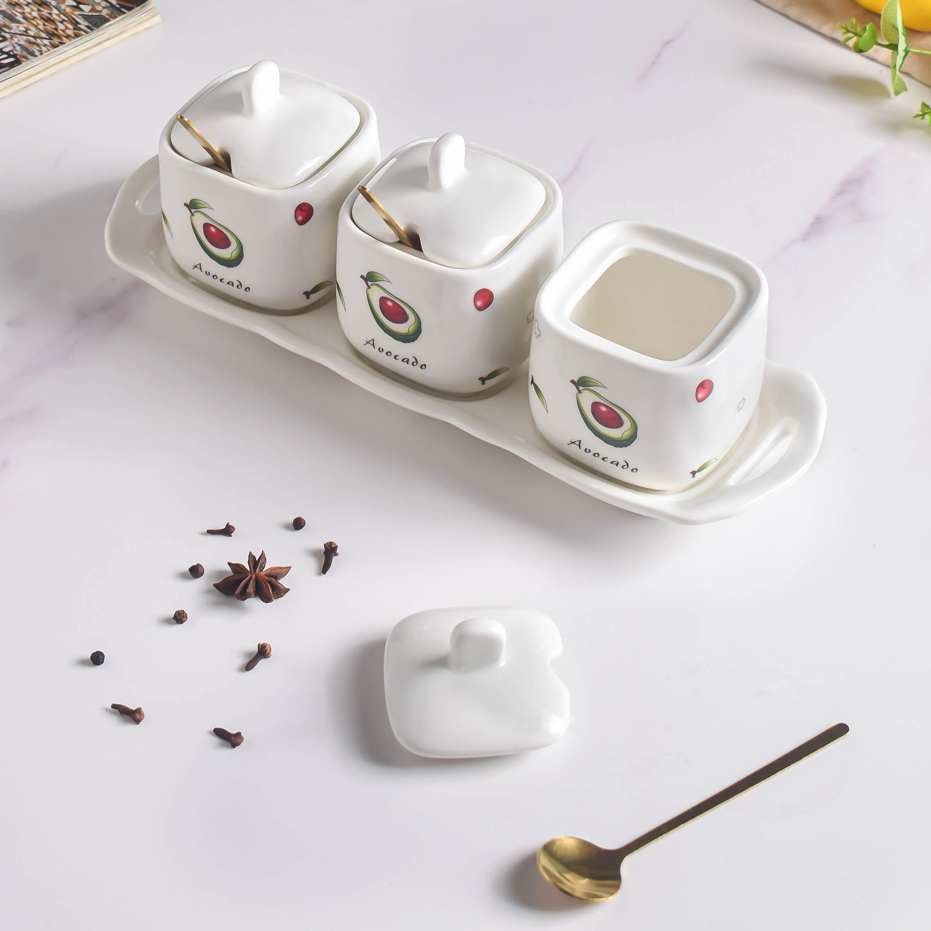 Avocado Spice Jar Set Of 3 - Image 3
