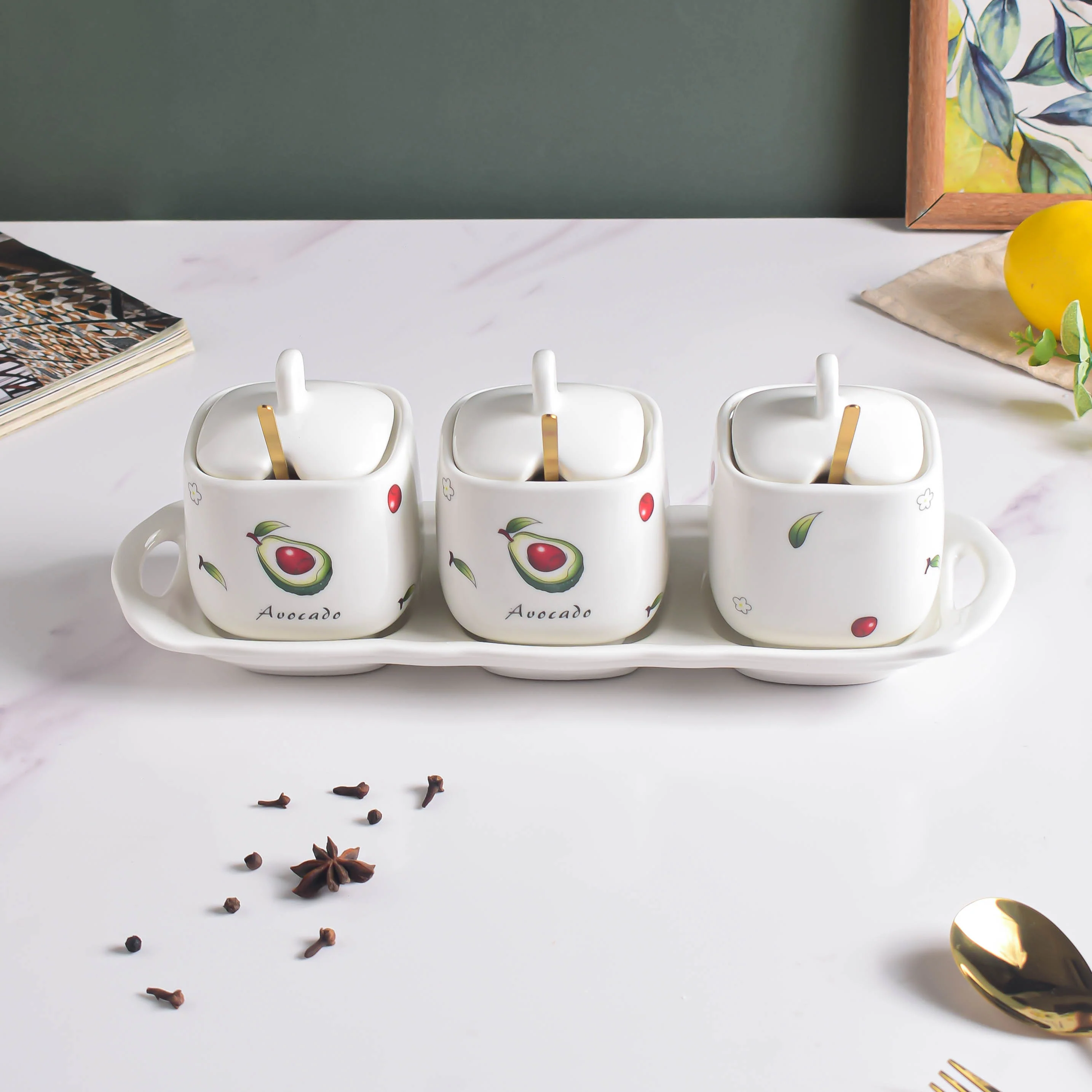 Avocado Spice Jar Set Of 3 - Image 9