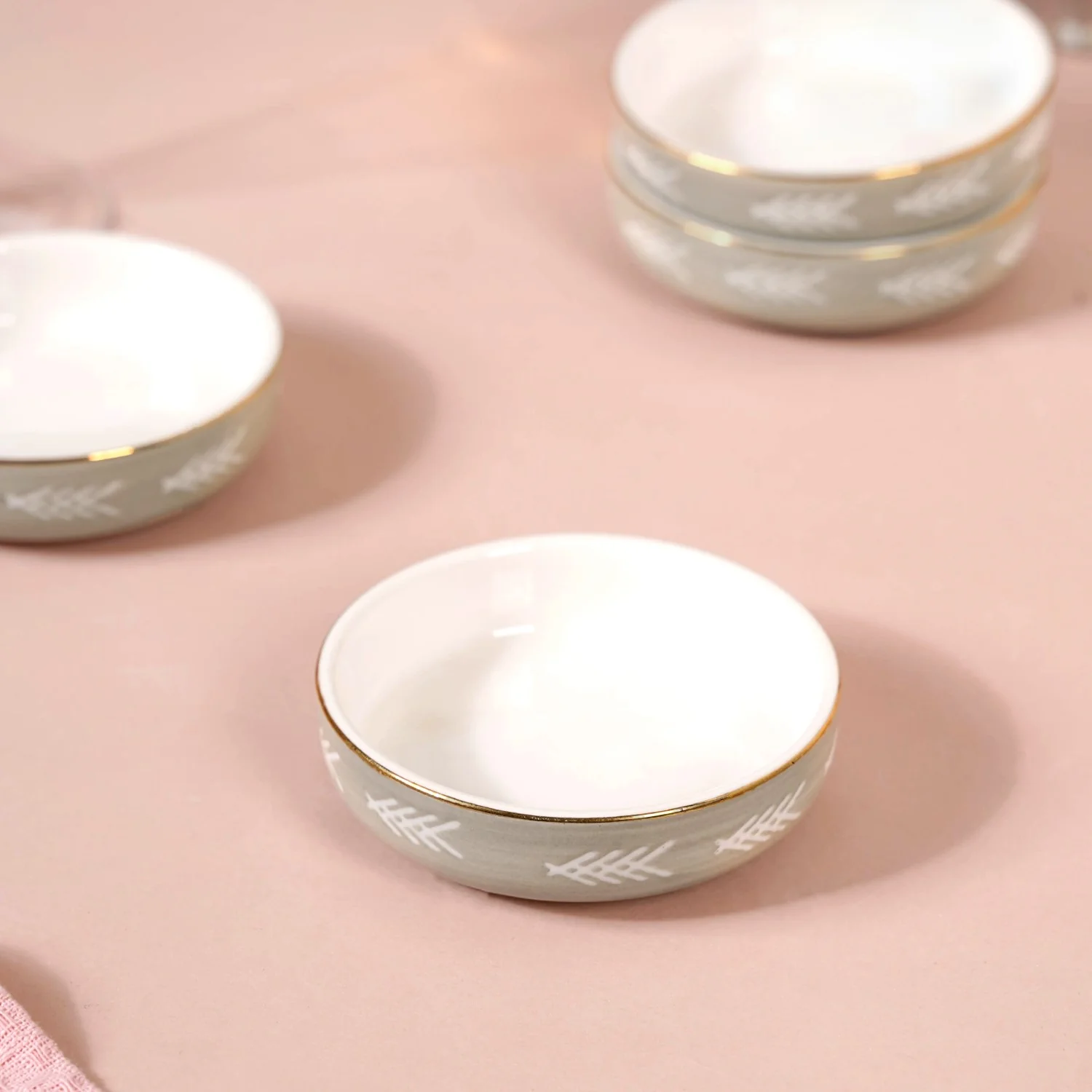 Azo Grey Dessert Plate Set Of 4 - Image 8
