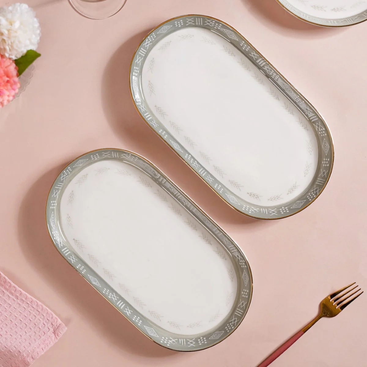 Azo Grey Set Of 2 Serving Platters 12 Inch - Image 8