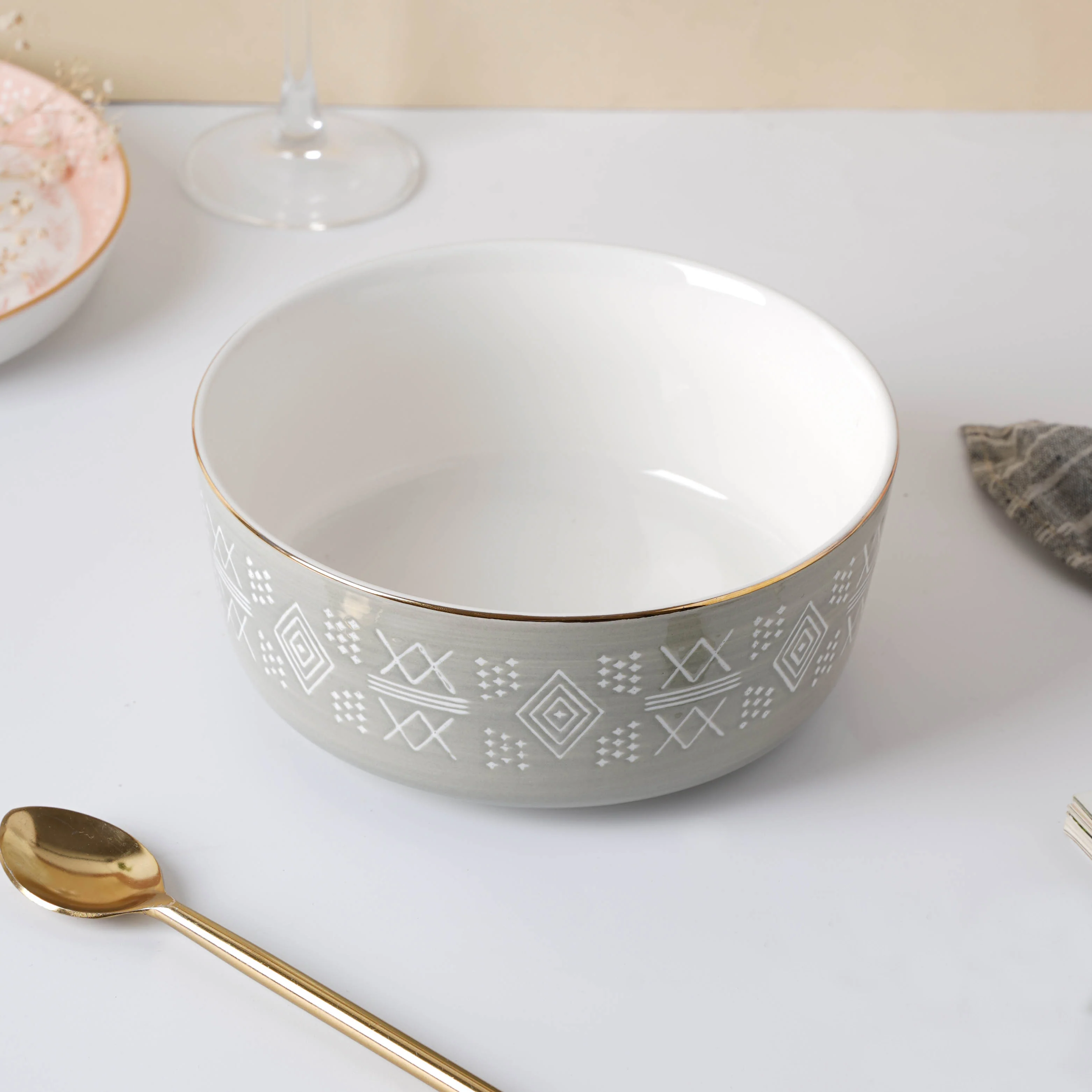 Azo Serving Bowl Grey - Image 3