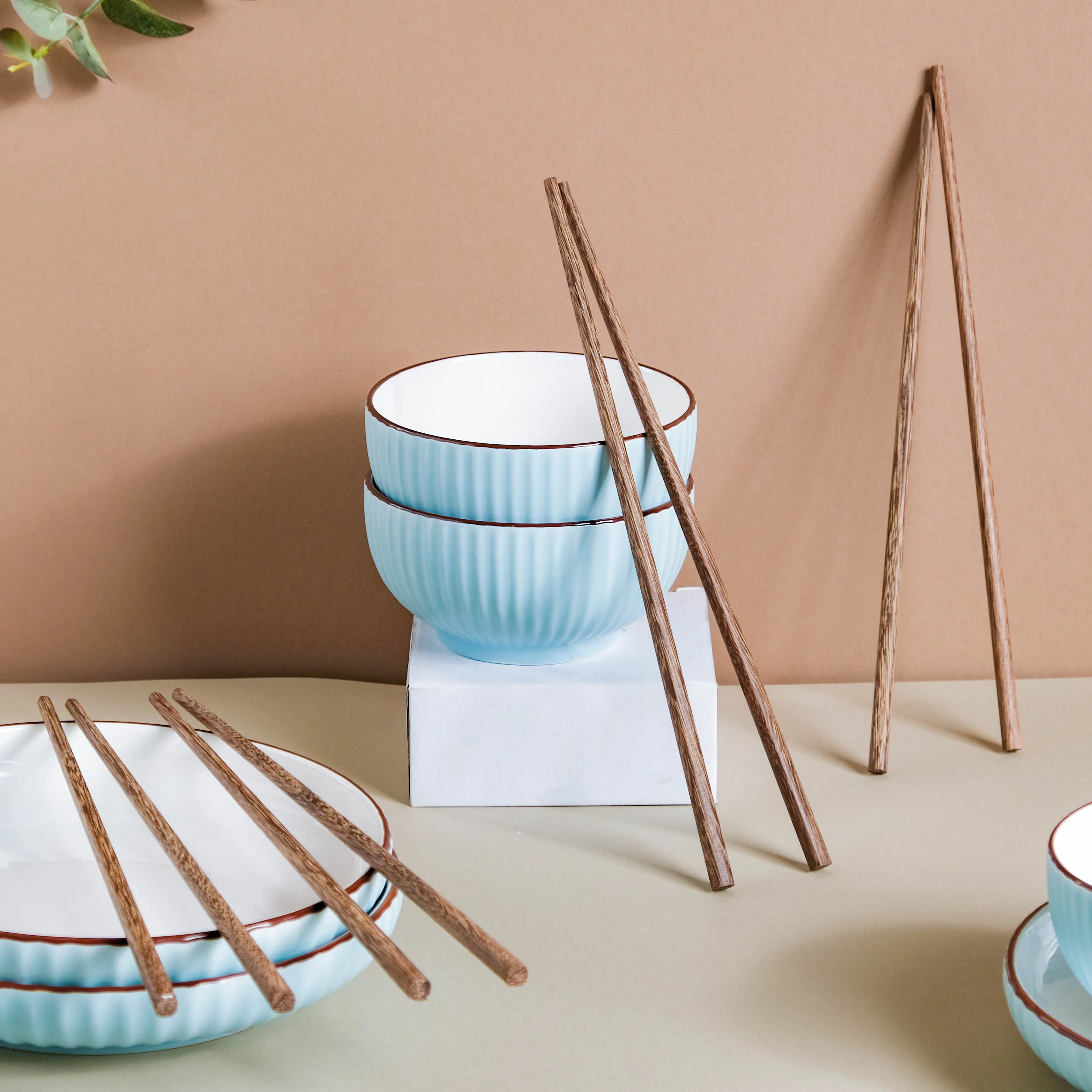 Azure 18 Piece Soup Salad Set For 4 - Image 13