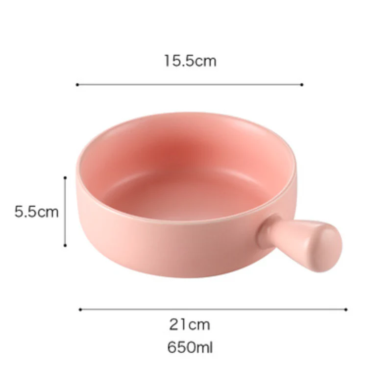 Baking Bowl with Handle Pink - Image 4