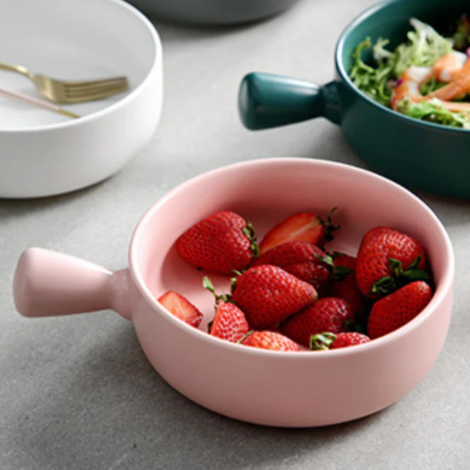 Baking Bowl with Handle Pink - Image 5