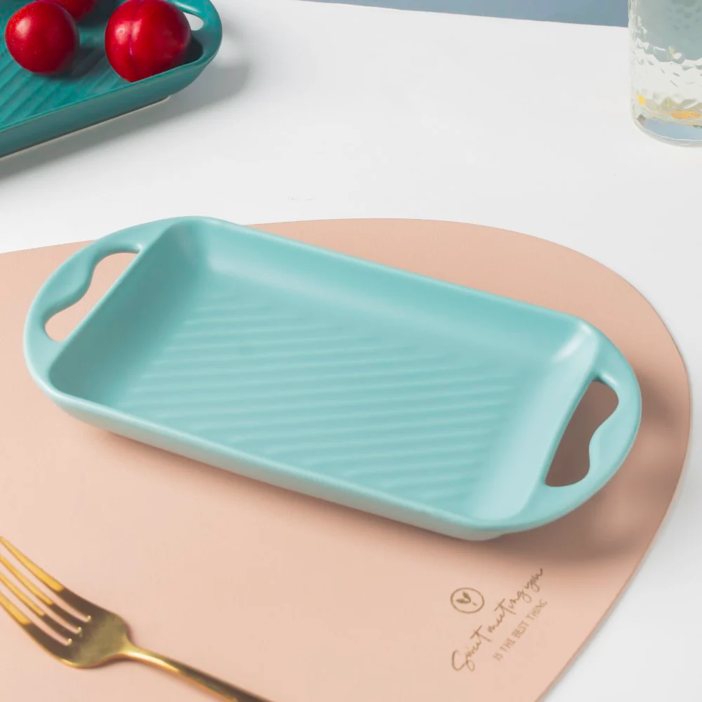Baking Tray With Handle Blue - Image 6