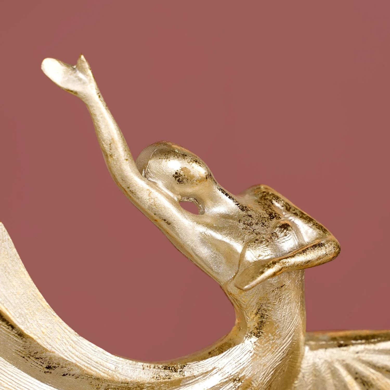 Ballet Dancer Home Decor Statue Gold - Image 8