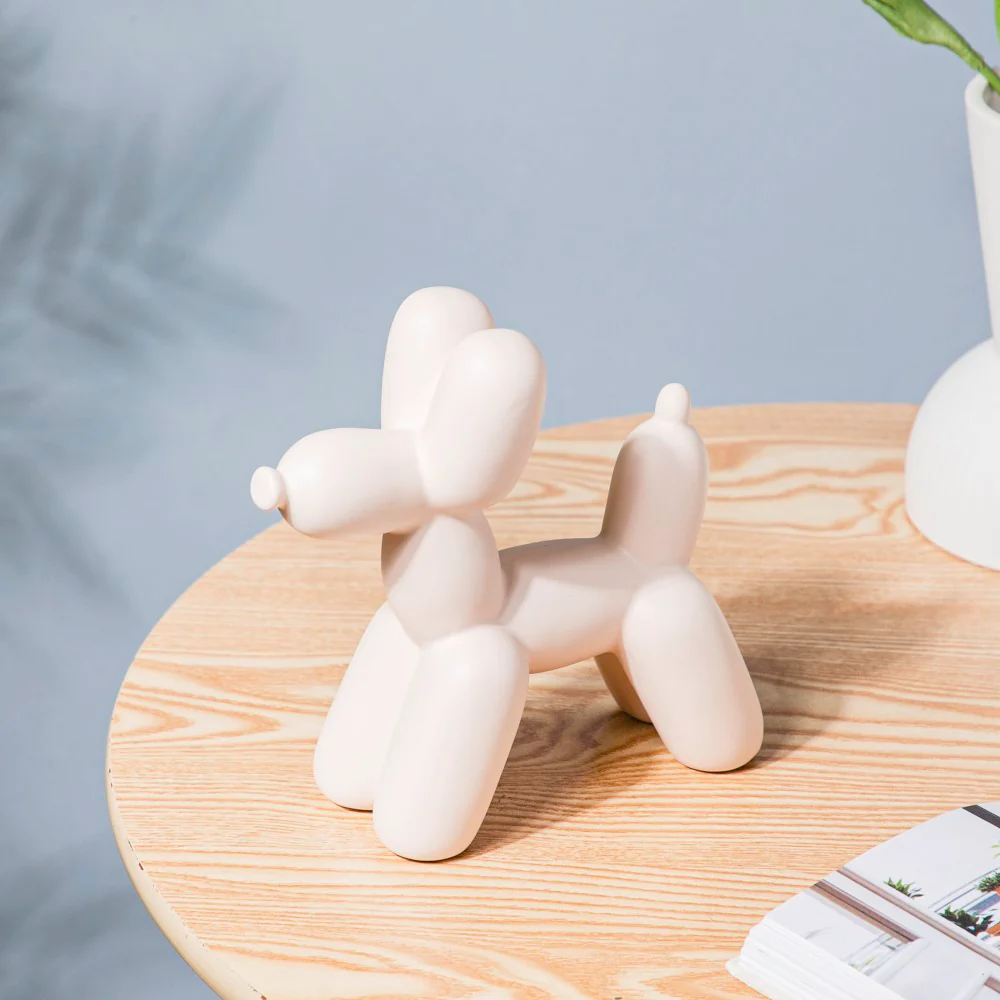 Balloon Dog Ceramic Showpiece Off White - Image 3