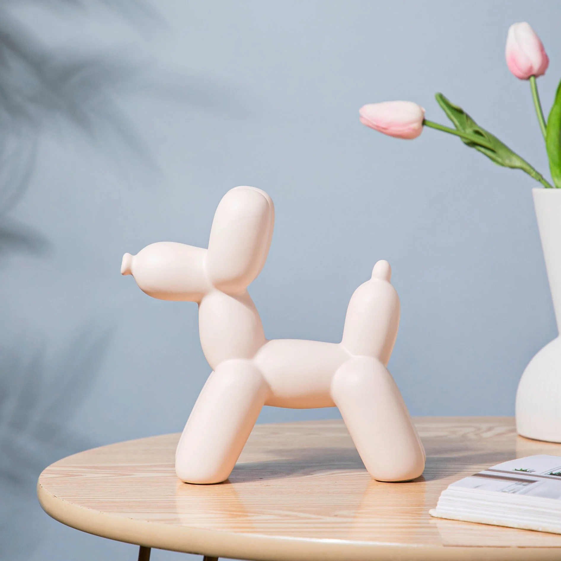 Balloon Dog Ceramic Showpiece Off White - Image 5