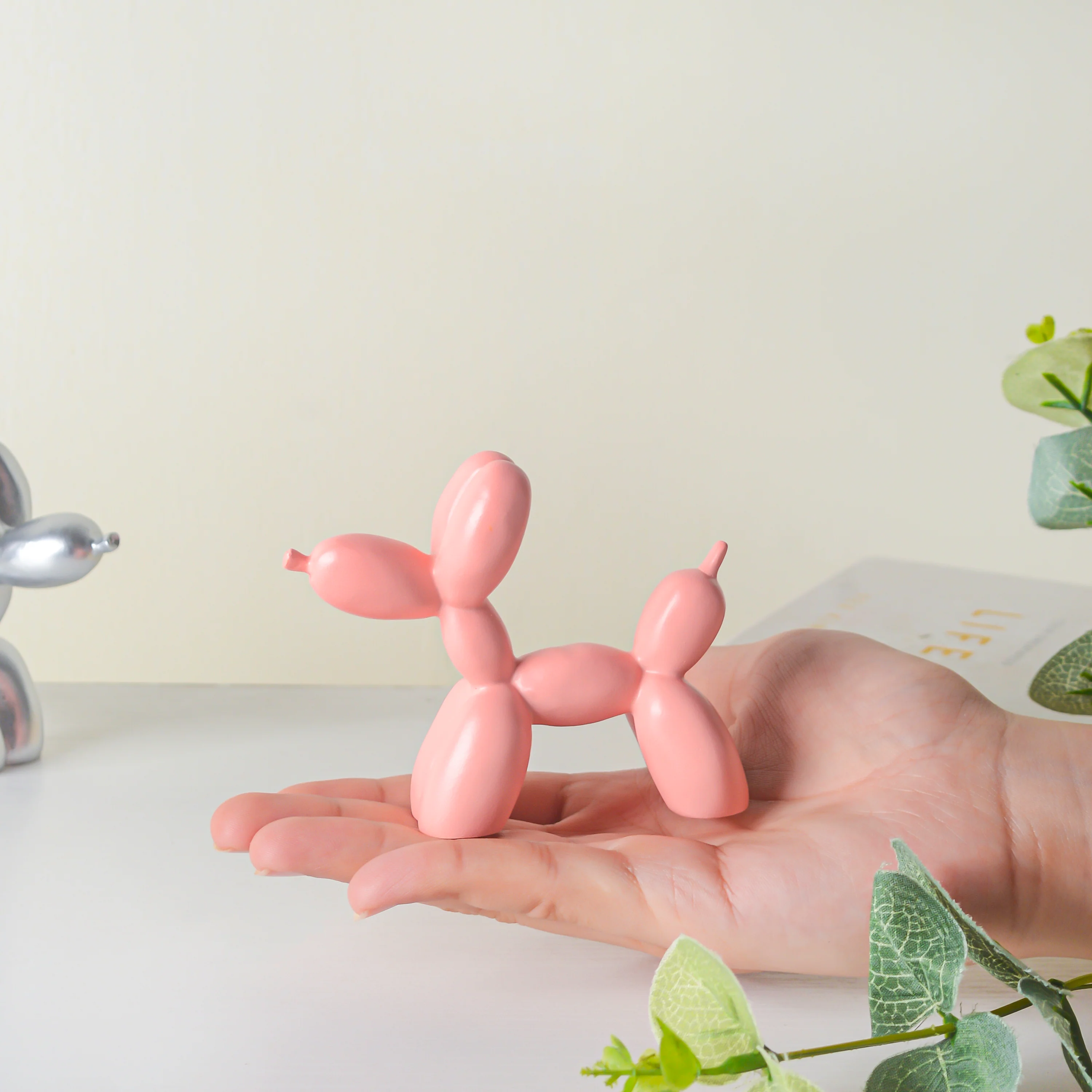 Balloon Dog Resin Mini Showpiece Pink - Image 2