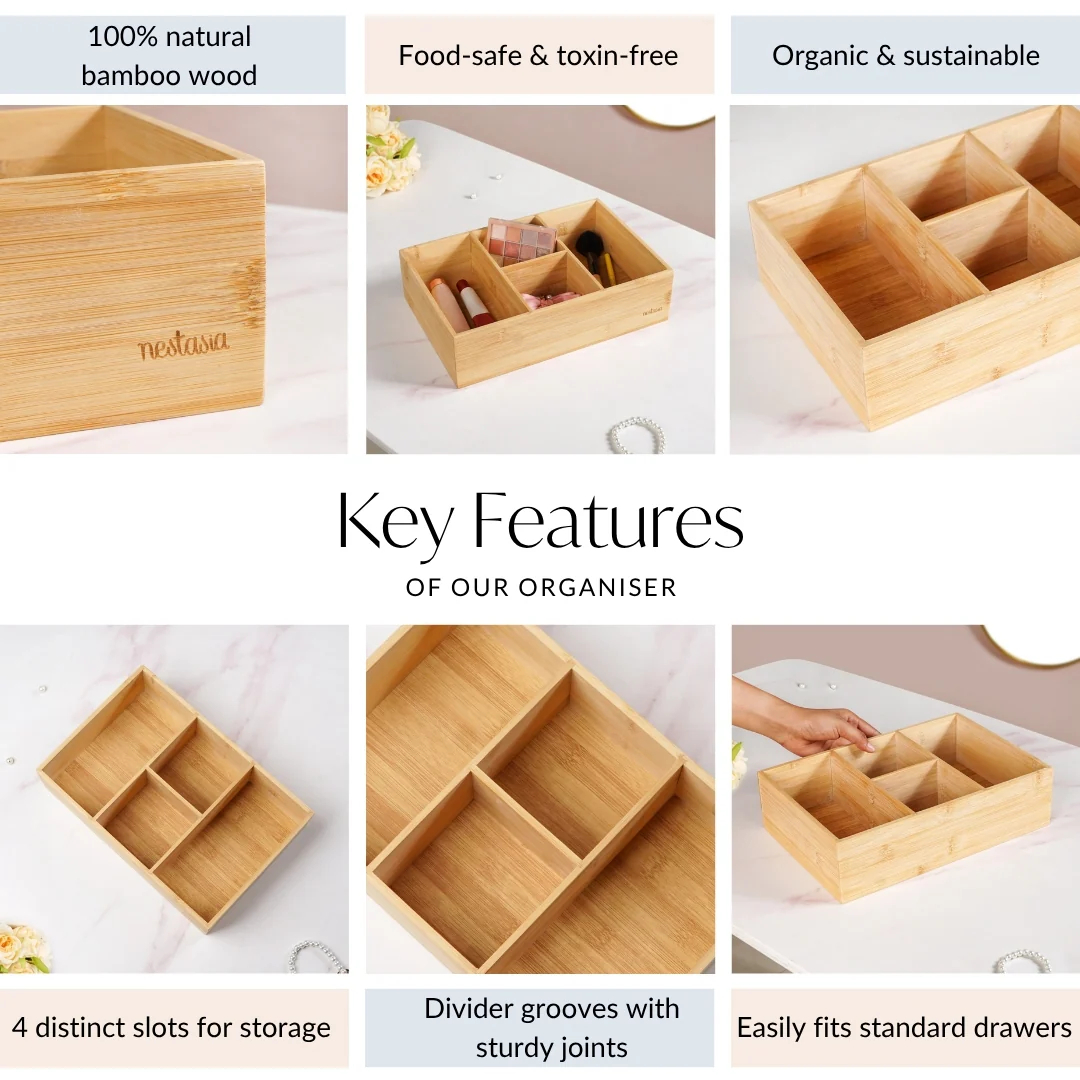 Bamboo Desk Drawer Organiser - Image 5