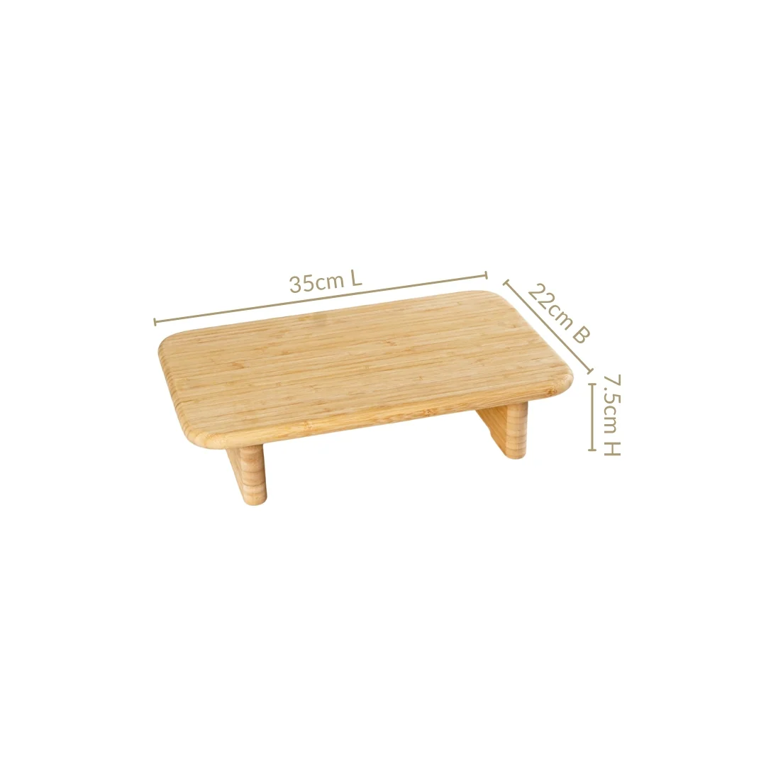 Bamboo Pedestal Serving Platter 13 Inch - Image 4
