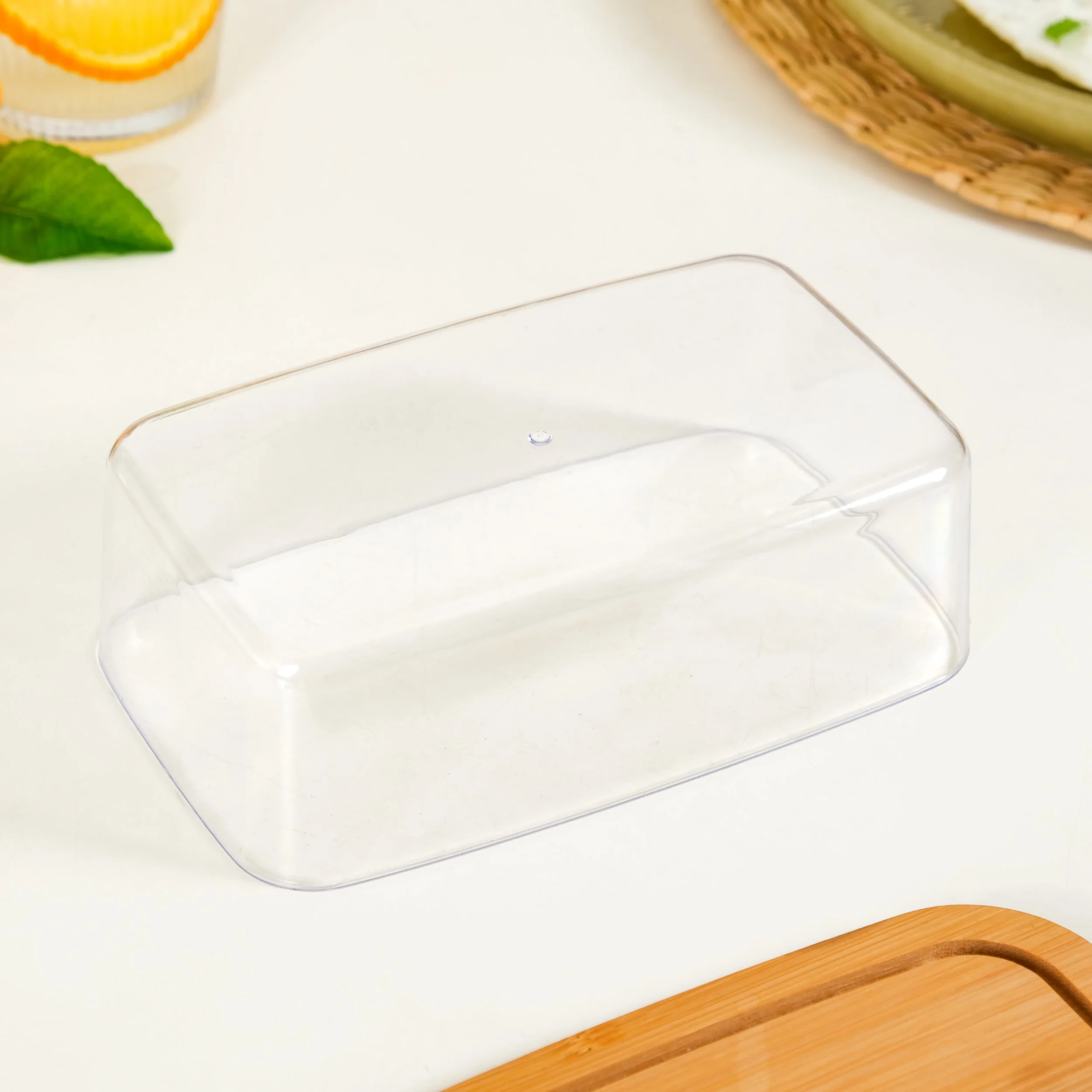 Bamboo Wood Butter Dish With Transparent Lid - Image 6