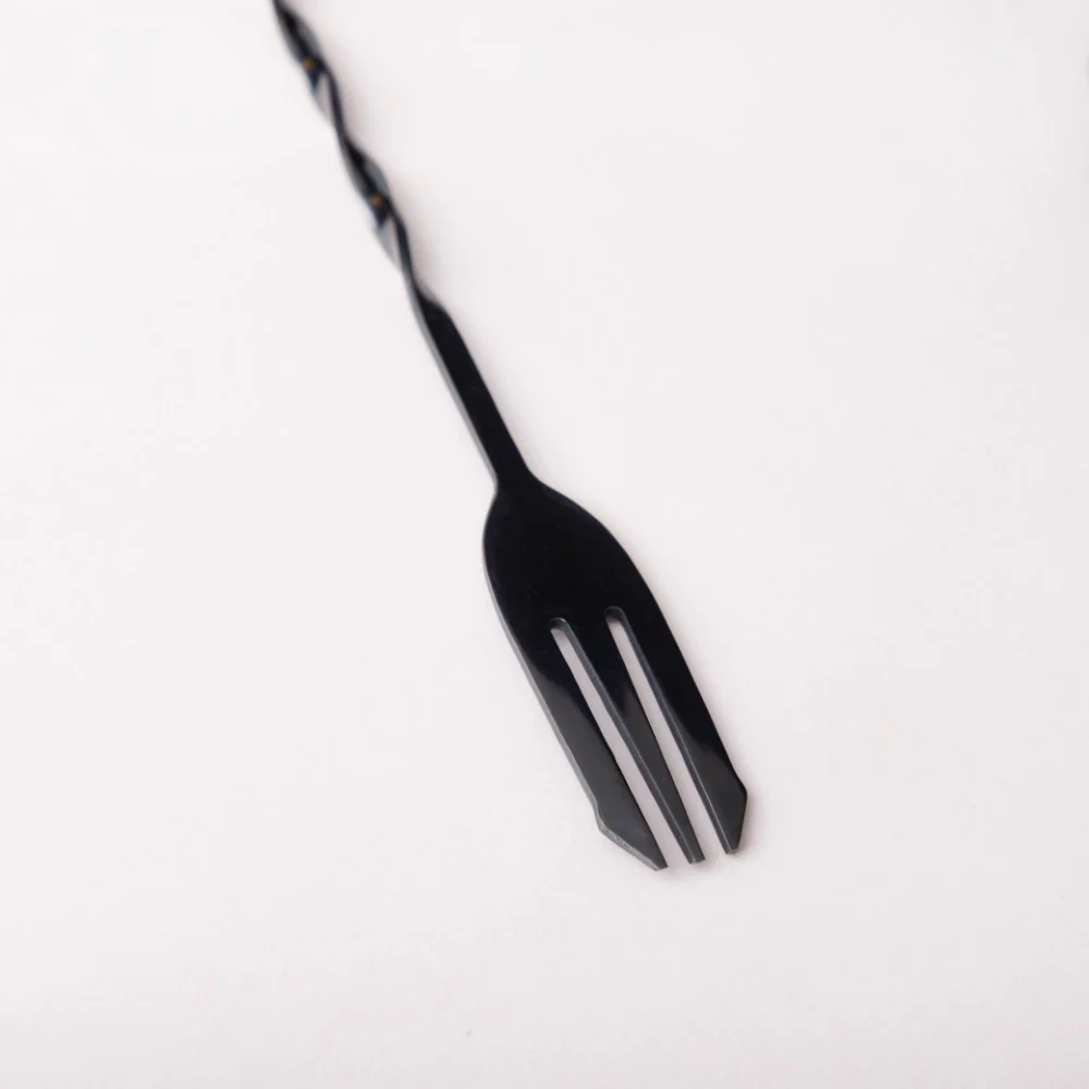Bar Spoon With Fork Black Set of 2 - Image 4