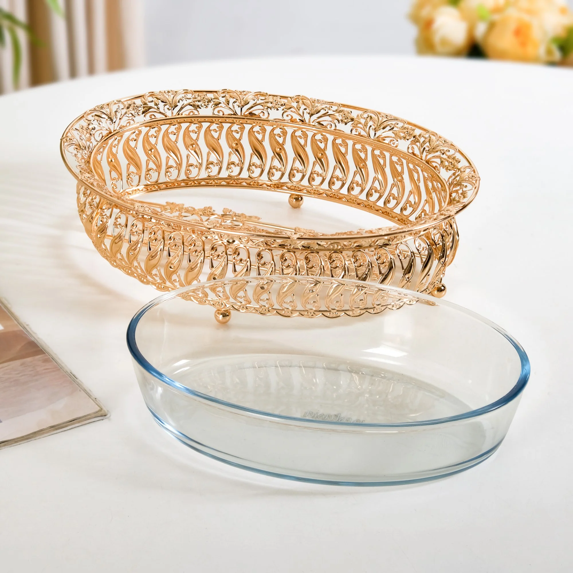 Baroque Galore Decorative Glass Bowl - Image 4
