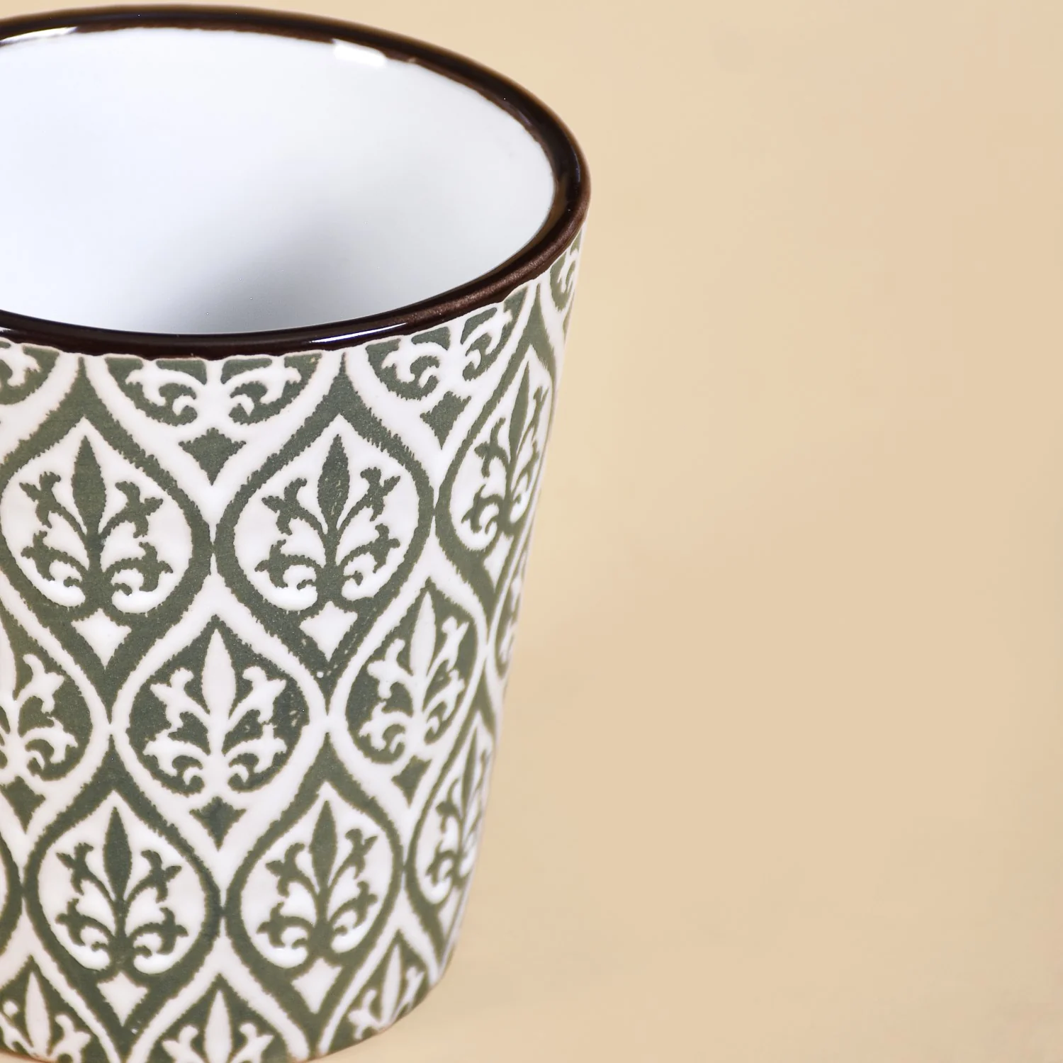 Baroque Tea Cup Set Of 6 Sage Green 250ml - Image 7