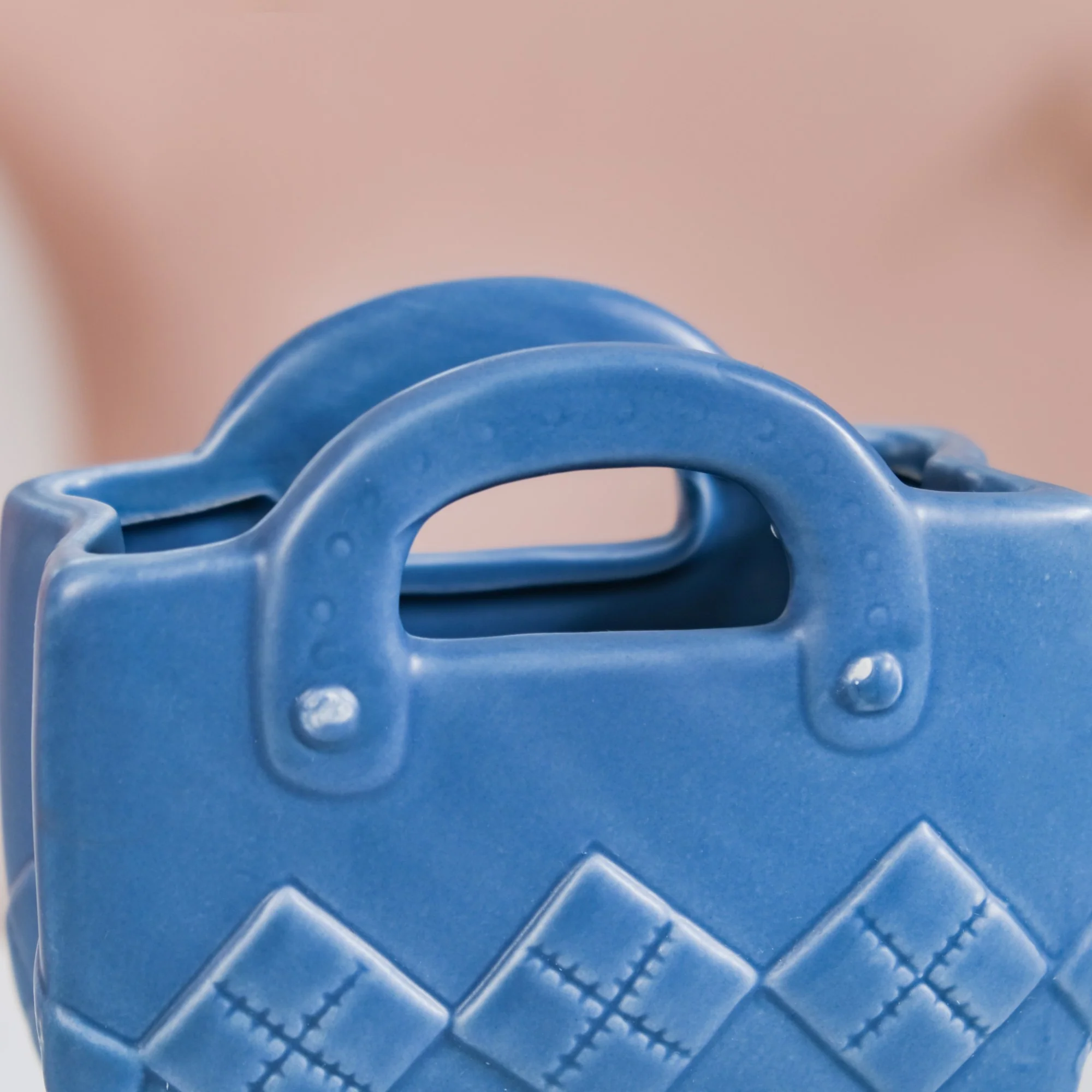Basket Design Mini Vase For Living Room Blue - Image 12