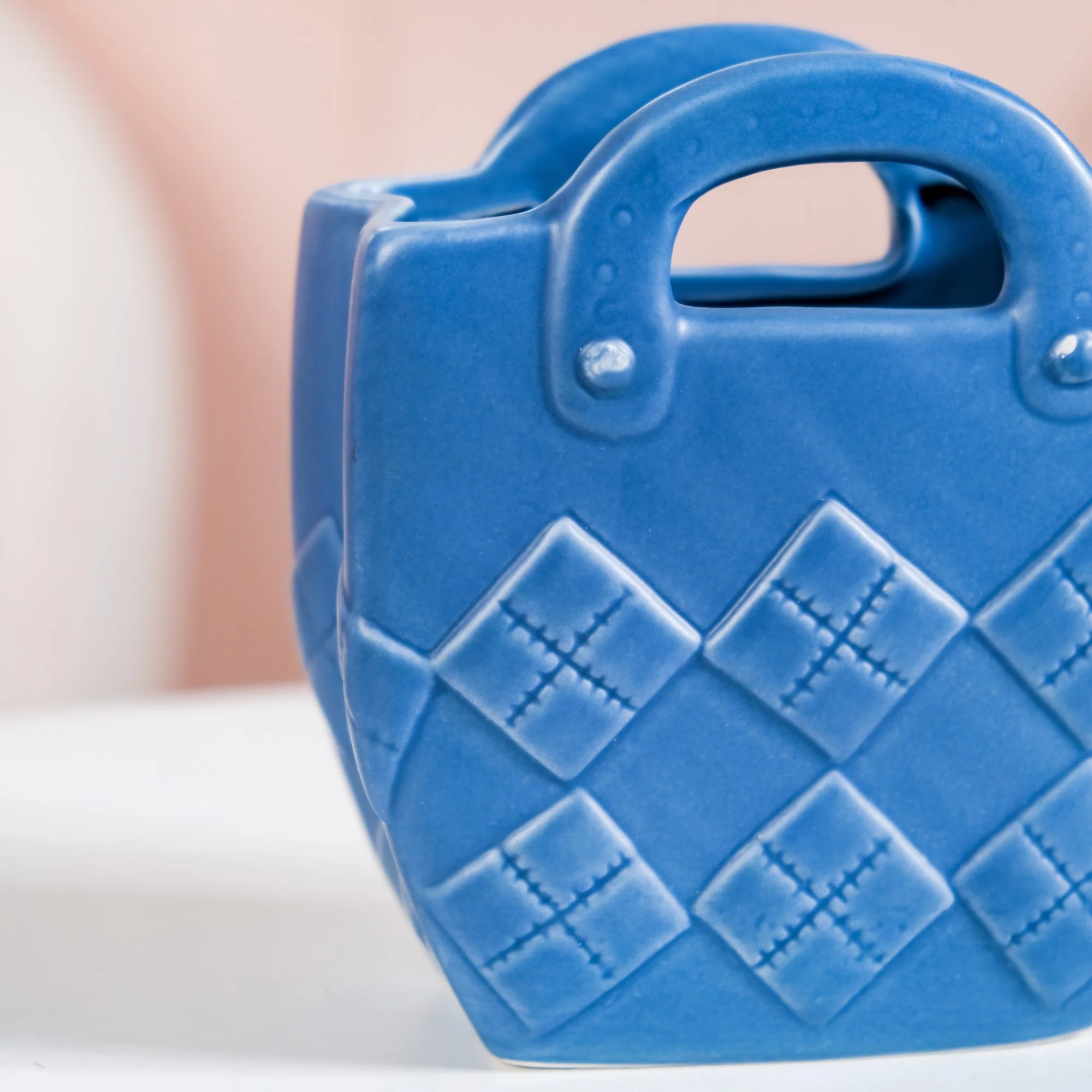 Basket Design Mini Vase For Living Room Blue - Image 8