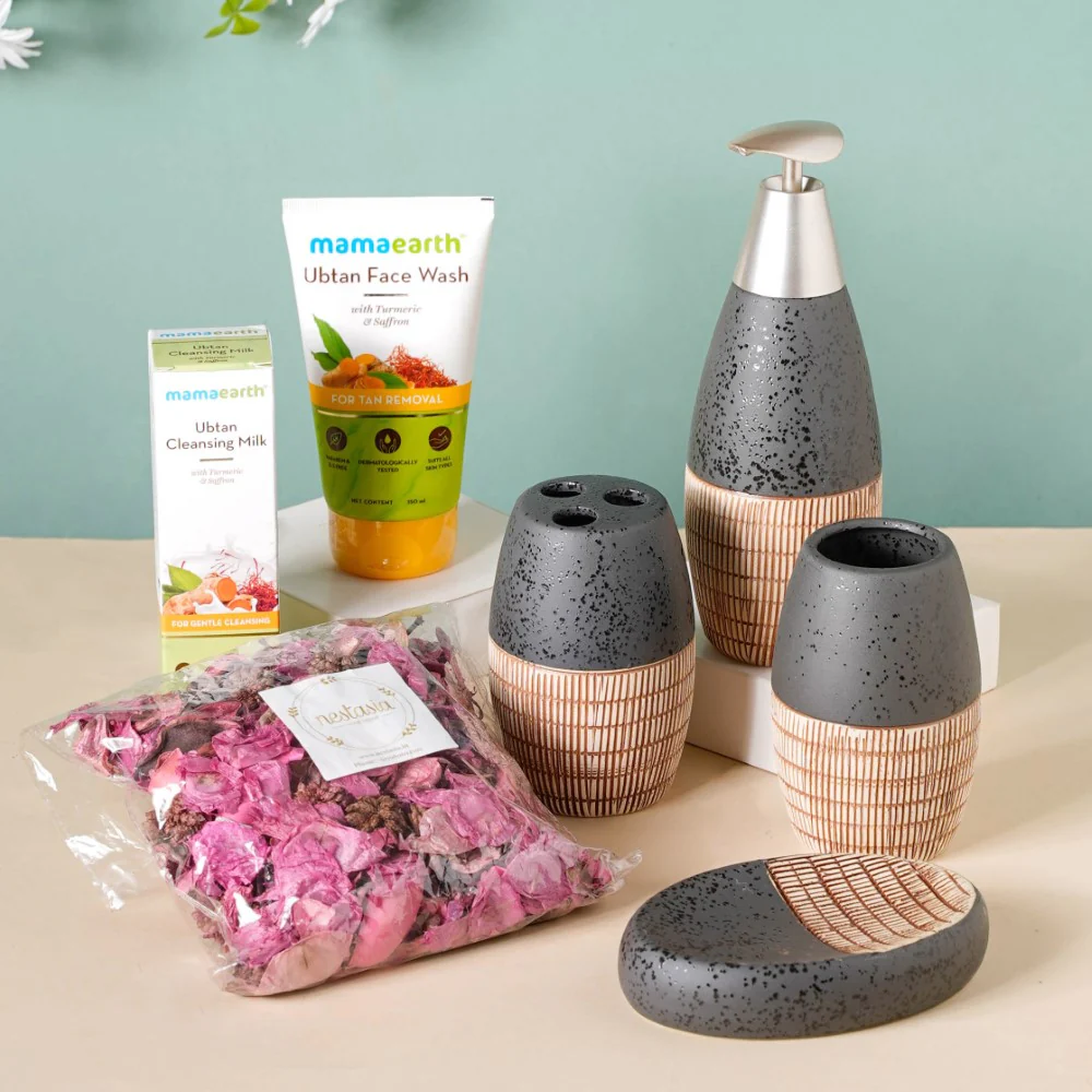 Bath Time Essentials Hamper Set Of 4