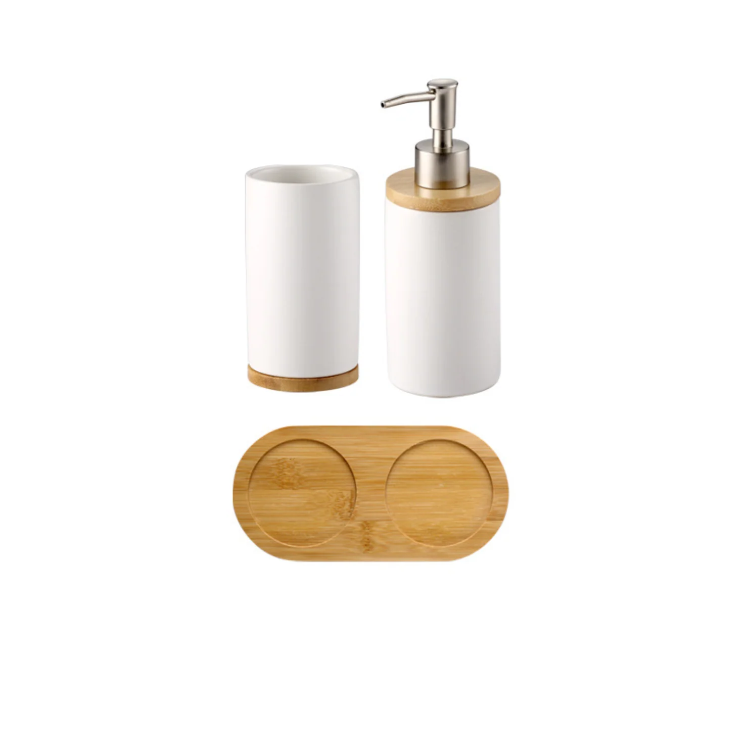 Bathroom Set of 2 White - Image 4