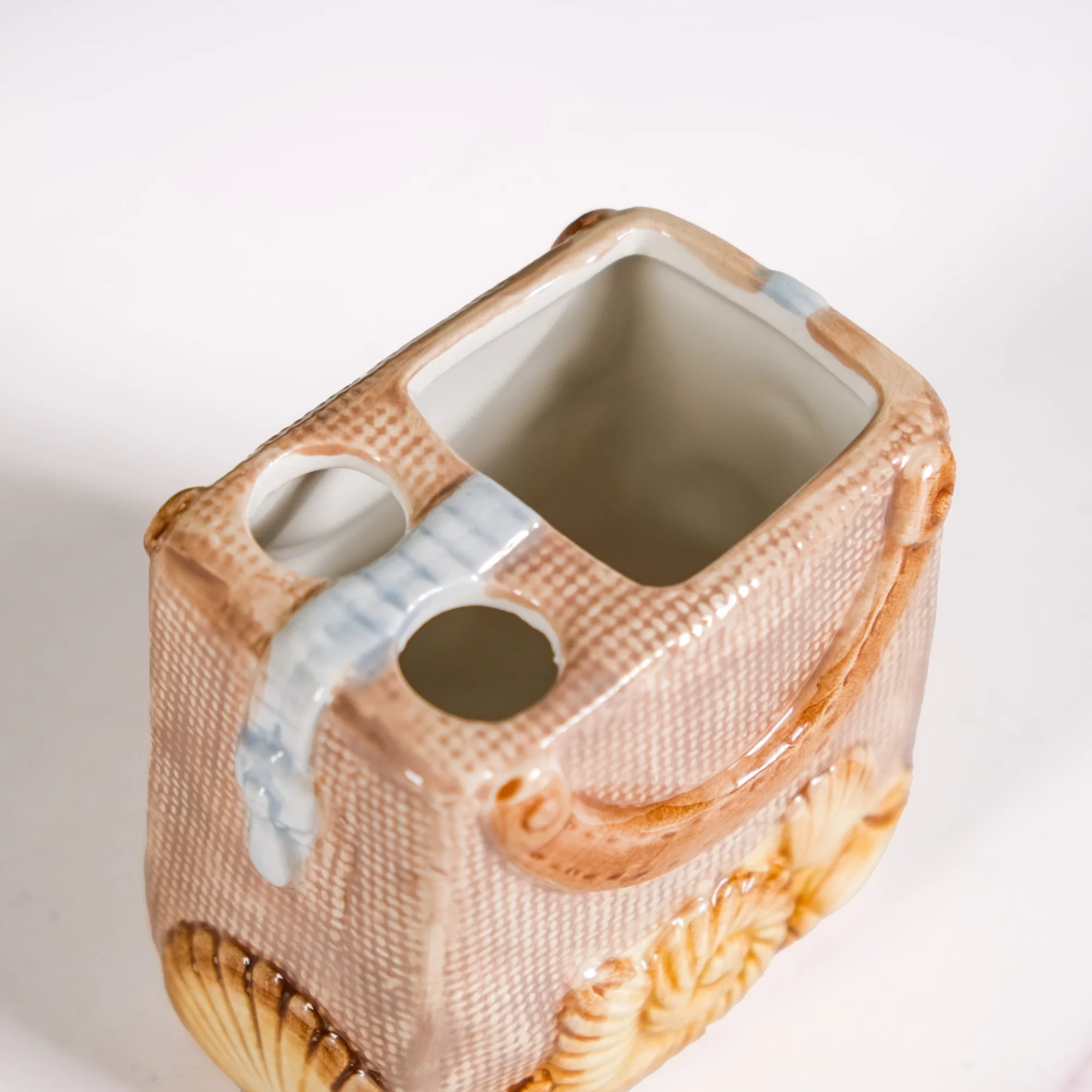 Beach Chic Ceramic Bath Set Of 3 Beige - Image 12