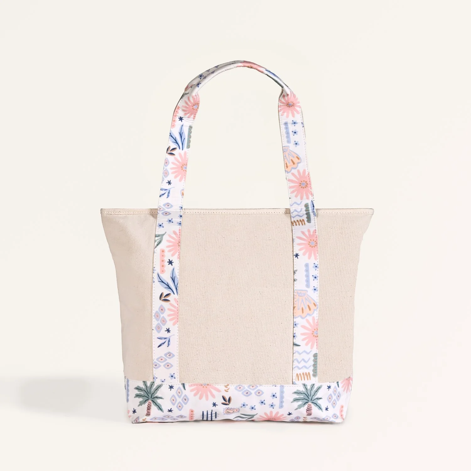 Beach Please Large Canvas Zipper Tote Bag - Image 10