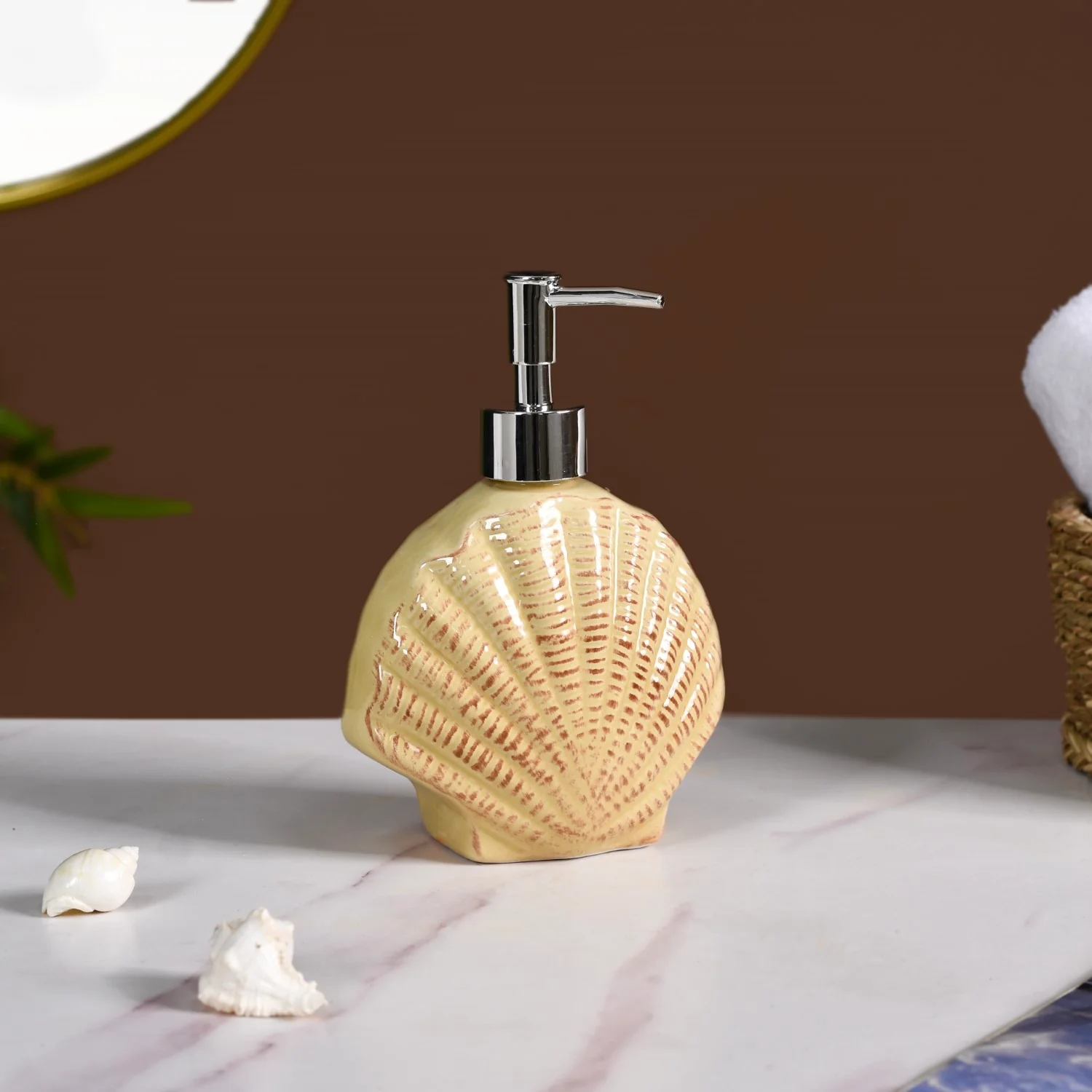 Beach Seashell Ceramic Soap Dispenser - Image 5