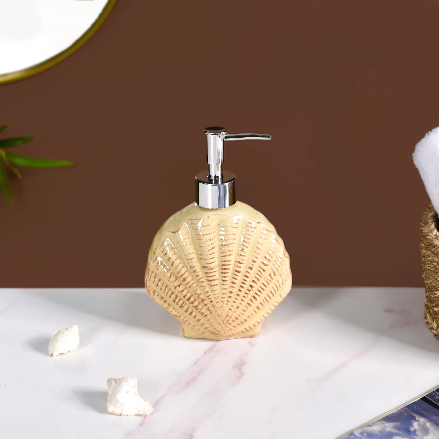 Beach Seashell Ceramic Soap Dispenser - Image 6