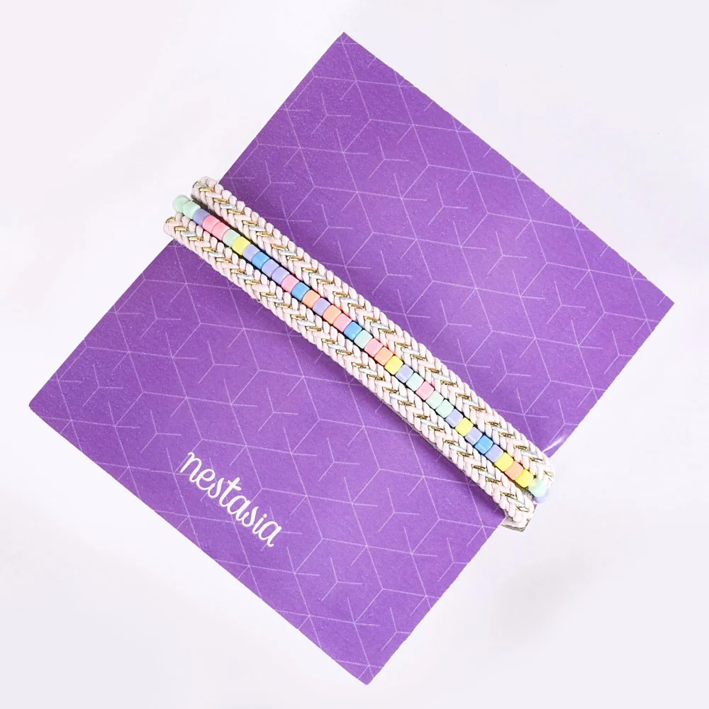 Beaded And Braided Adjustable Bracelet - Image 2