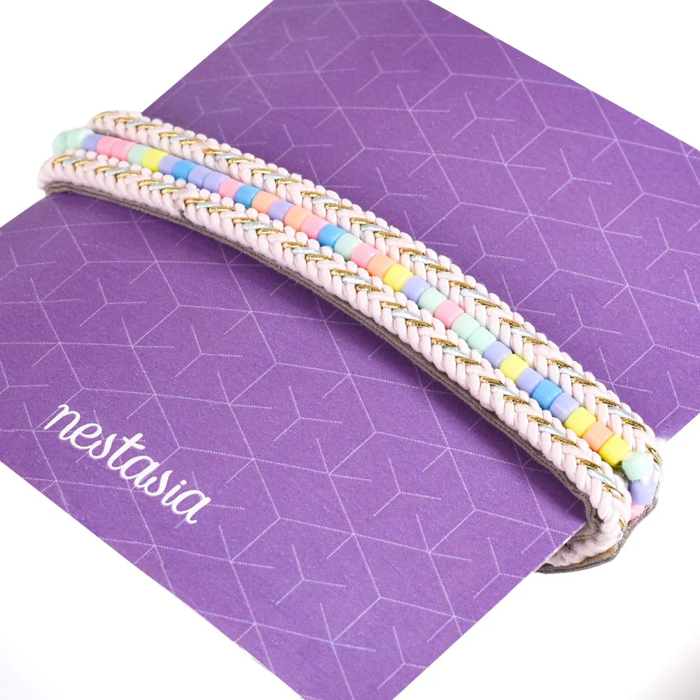 Beaded And Braided Adjustable Bracelet - Image 4