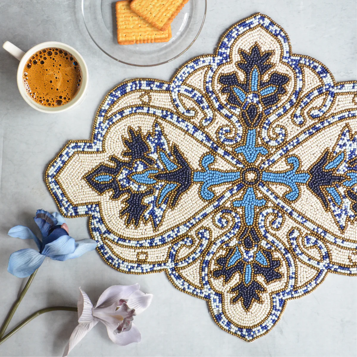 Beads Blue Baroque Mat - Image 2