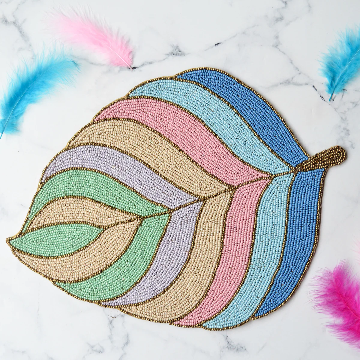 Beads Feather Mat