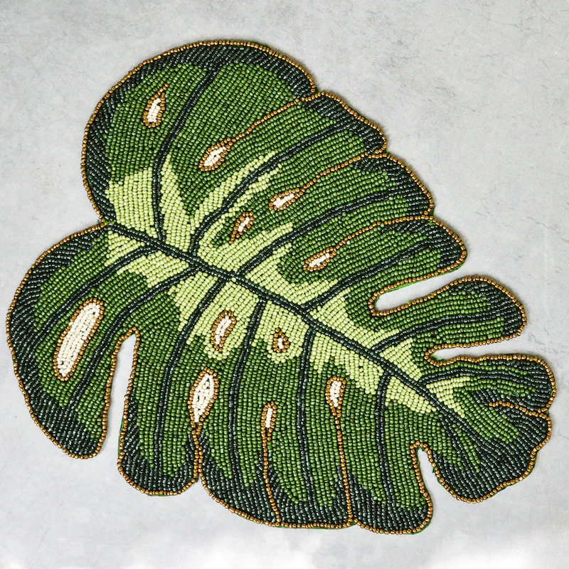 Beads Monstera Leaf Mat - Image 3