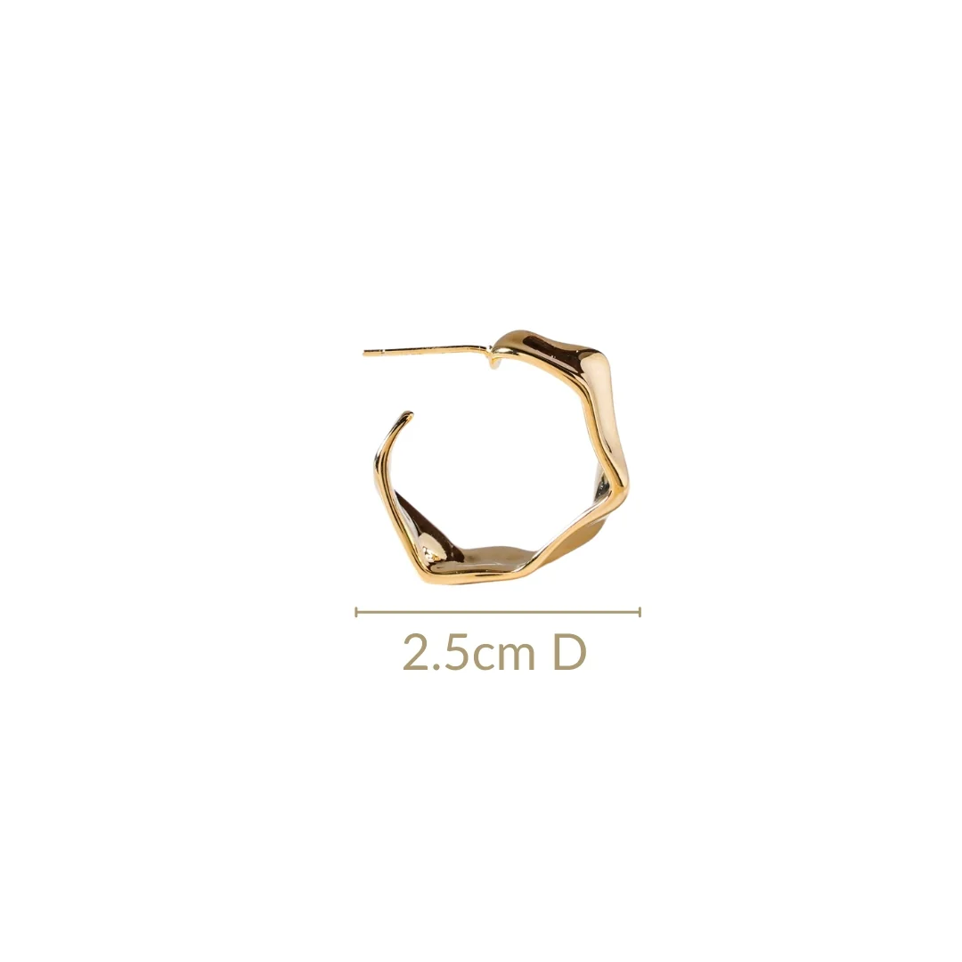 Beautifully Bold Gold Hoop Earrings - Image 3