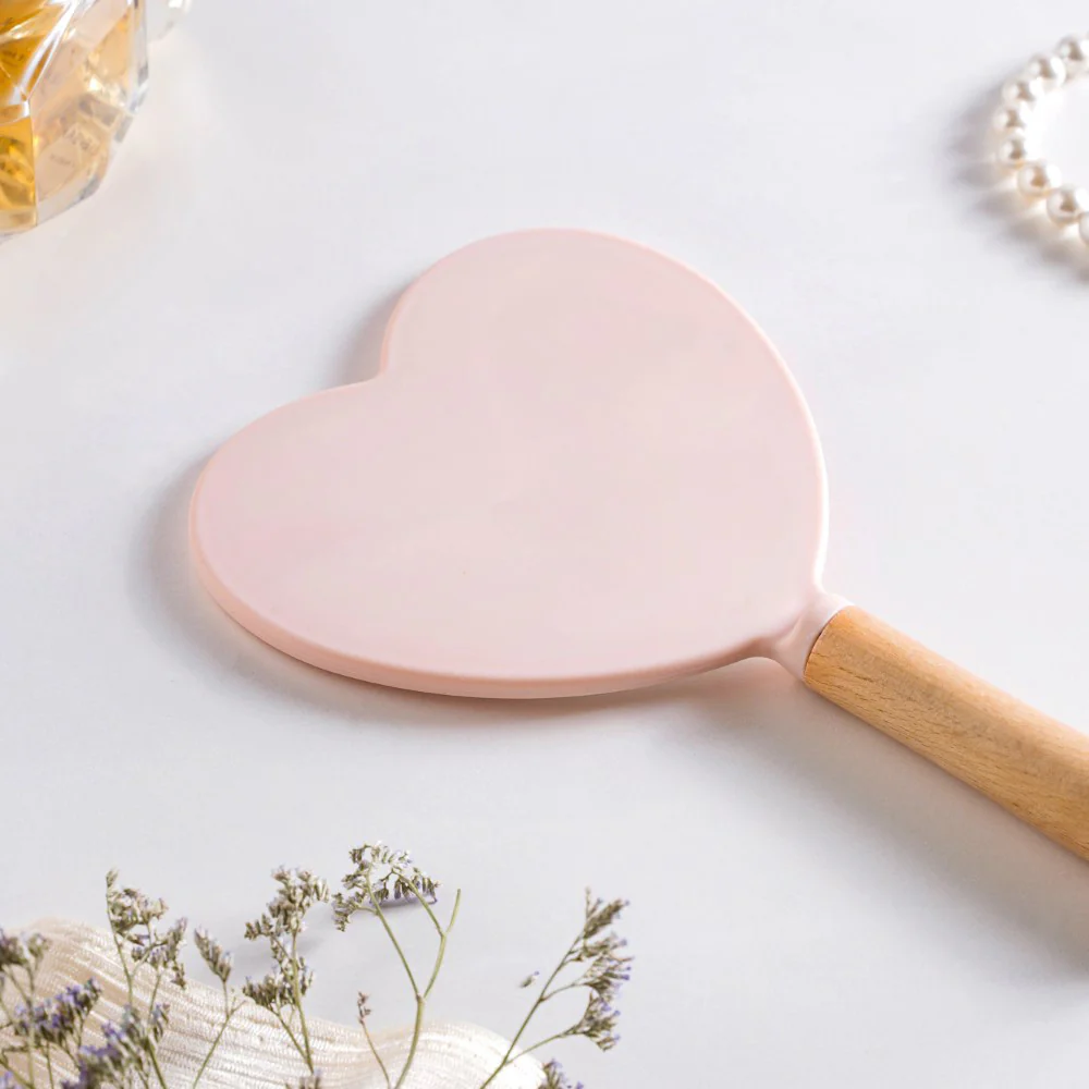 Beauty Heart Handheld Mirror Pink - Image 6