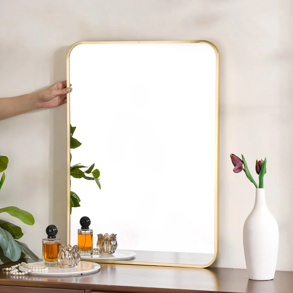 Bedroom Wall Mirror Gold 27 x 20 Inches - Image 2