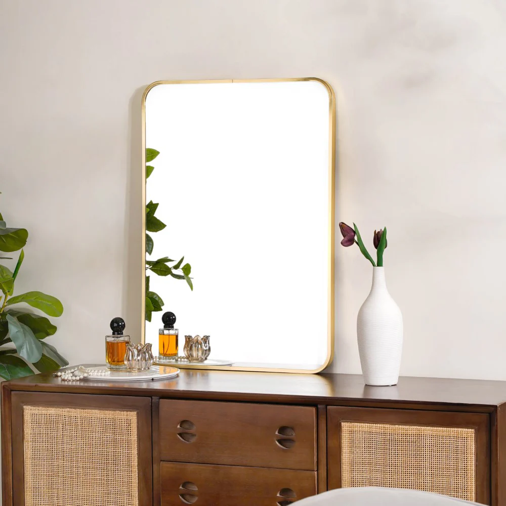 Bedroom Wall Mirror Gold 27 x 20 Inches - Image 4