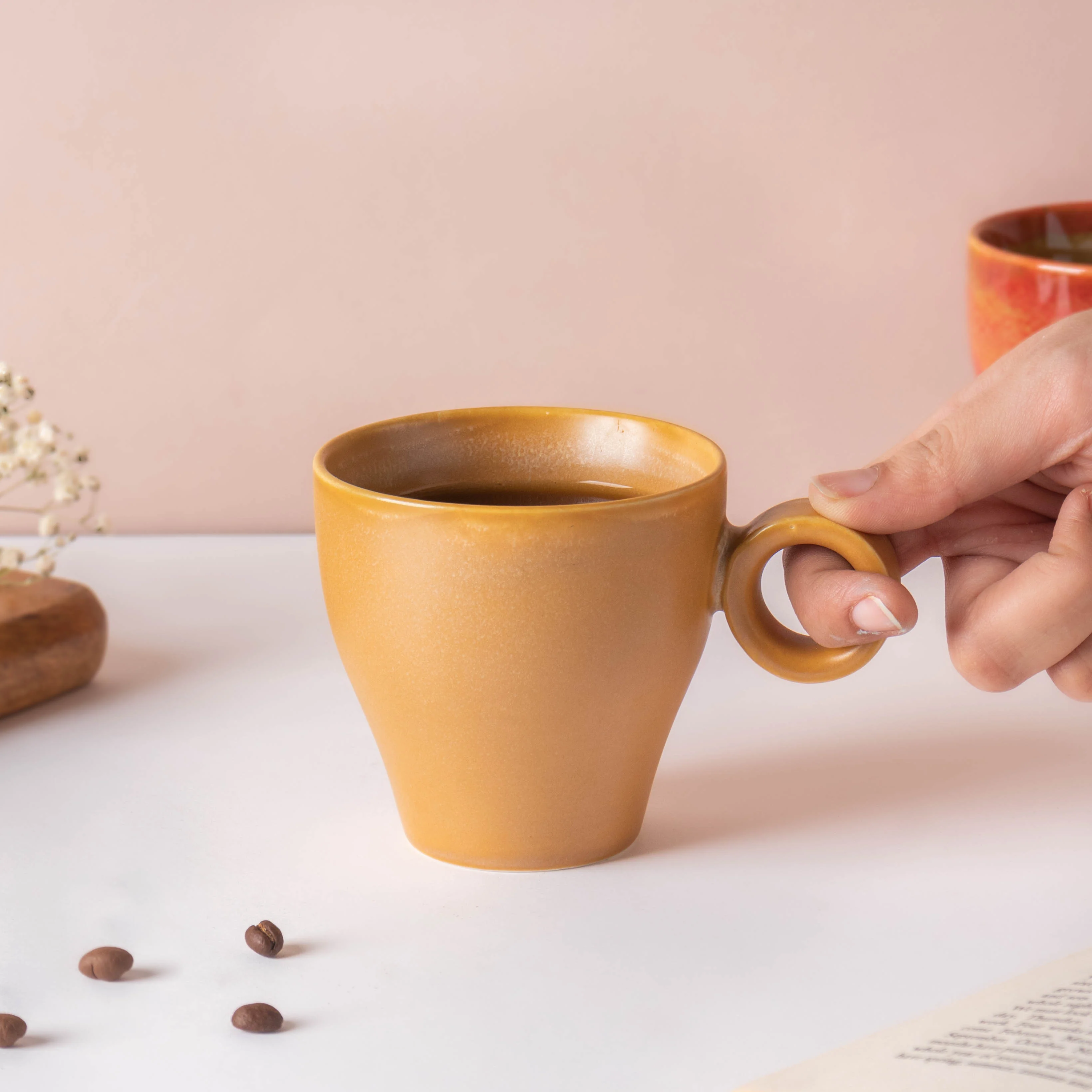 Beige Cappuccino Cup 200 ml - Image 2