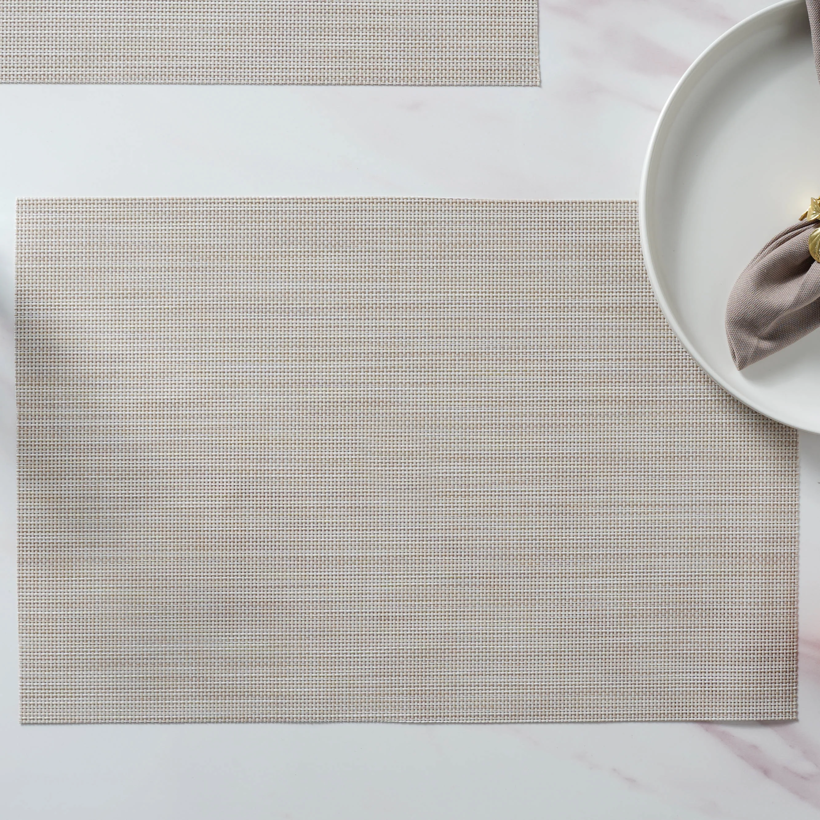 Beige PVC Table Mat Set of 6 - Image 4