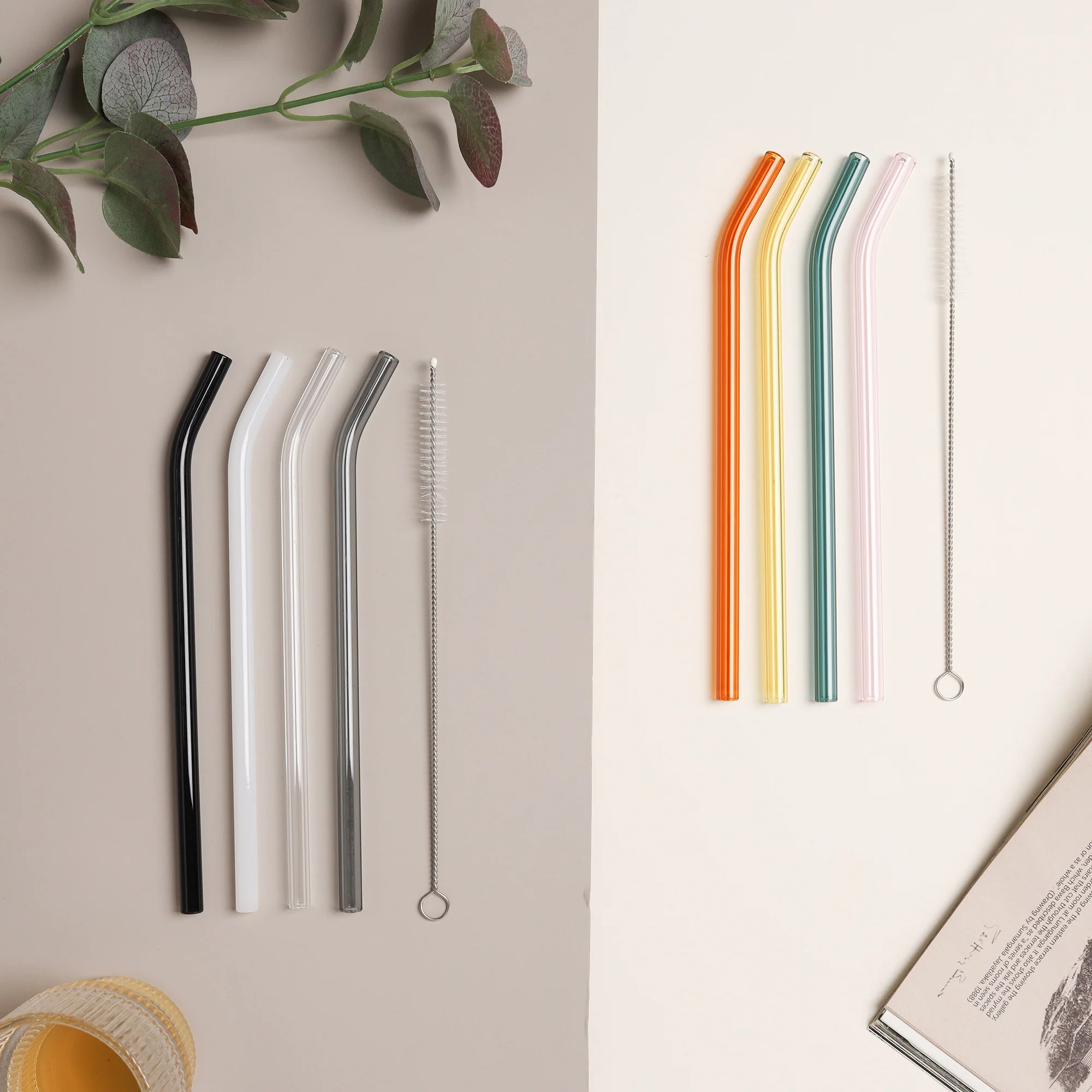 Bent Glass Straw Set of 4 - Image 3