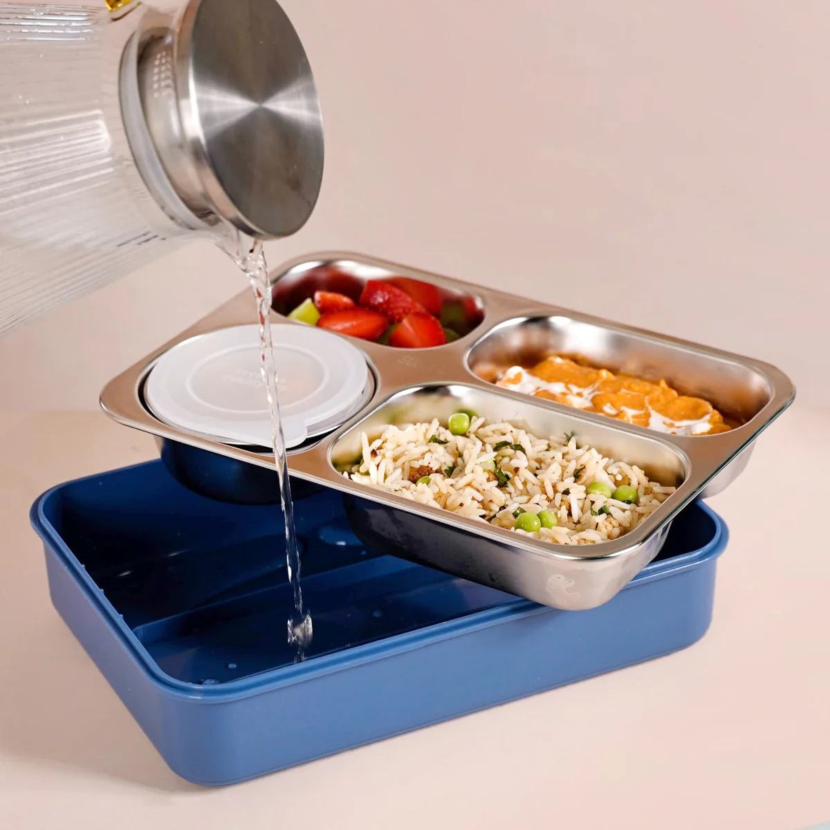 Bento Blue Stainless Steel Tiffin Box 950ml - Image 12