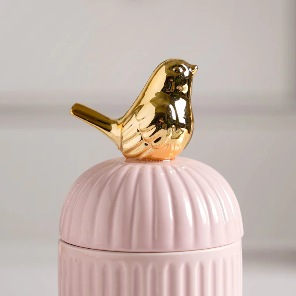 Bird Ceramic Canister Pink - Image 5