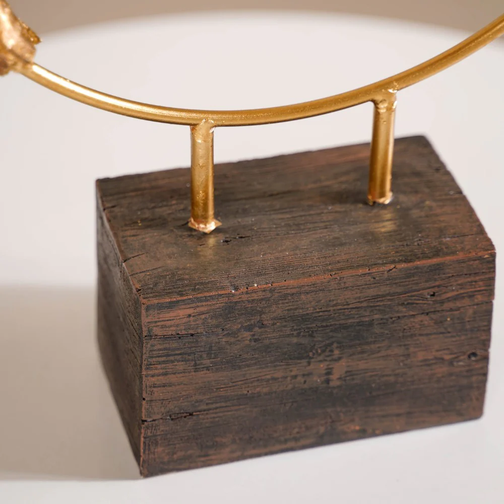 Bird Family Sculpture Showpiece Gold - Image 9