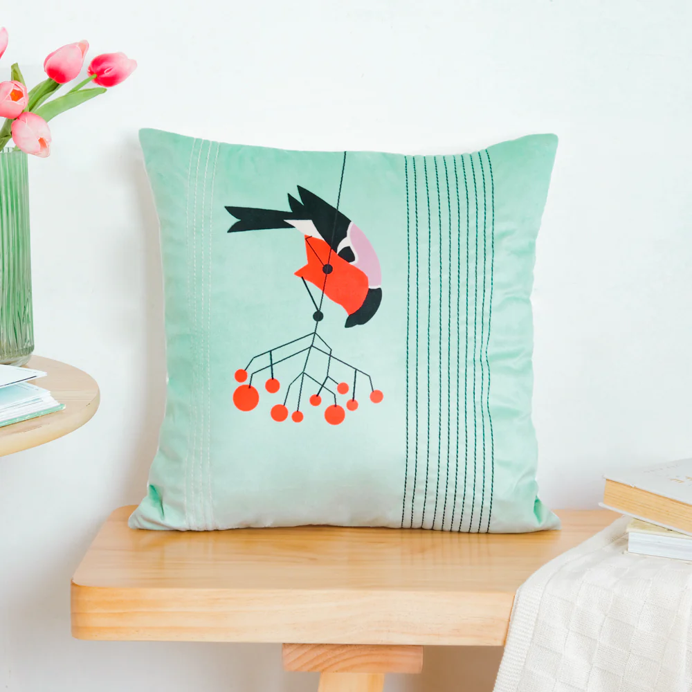 Bird On Twig Cushion Cover 16 inch