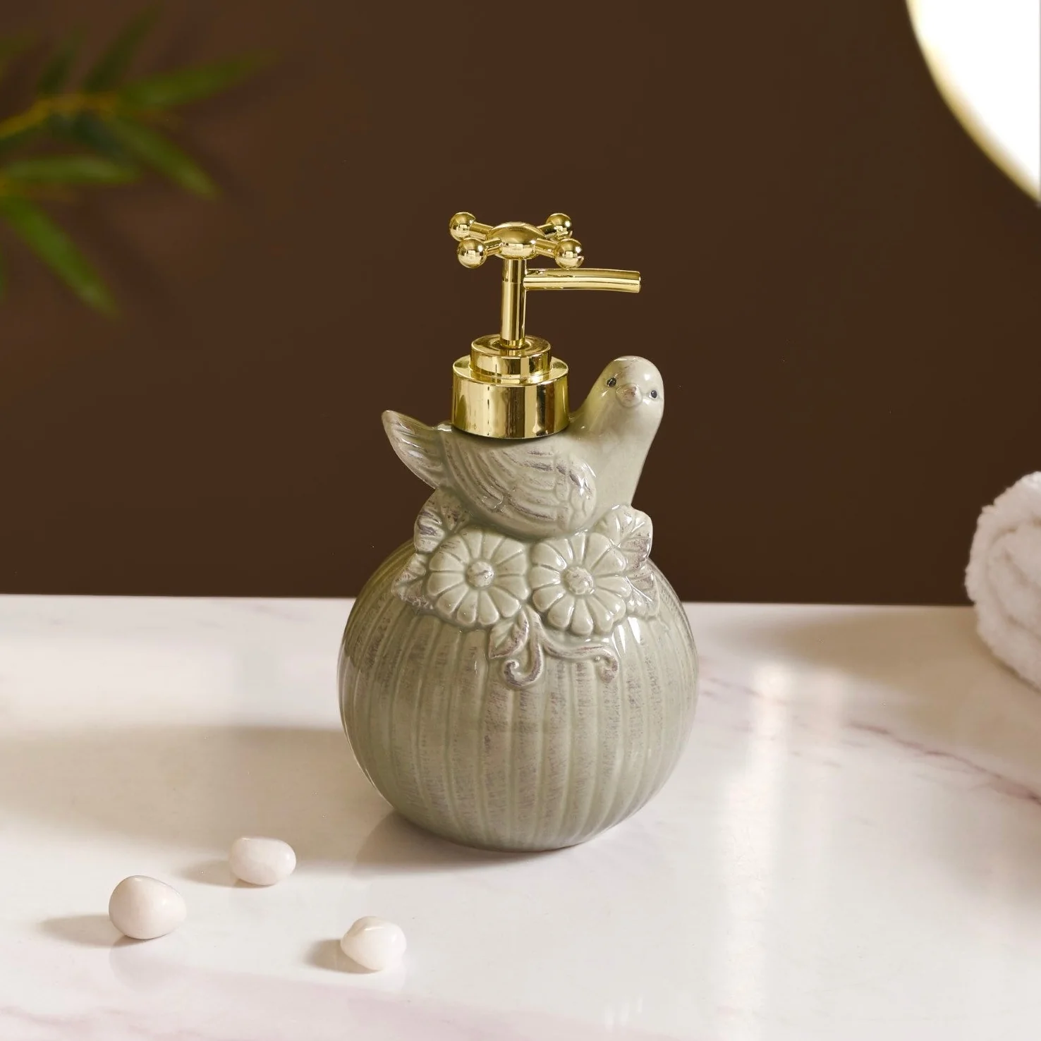 Bird Shape Liquid Soap Dispenser Grey - Image 2