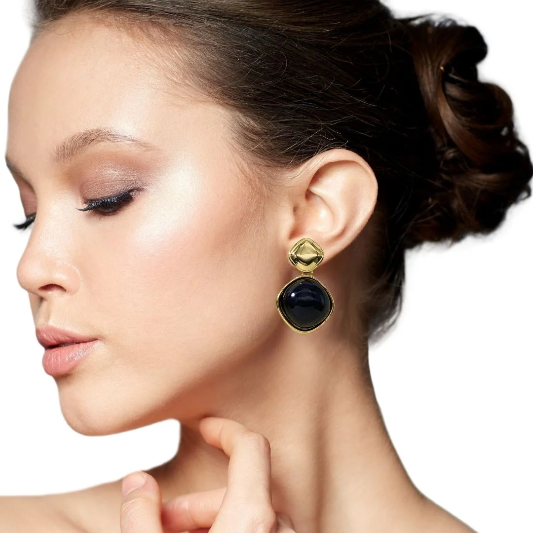 Black And Gold Rhombus Drops - Image 5