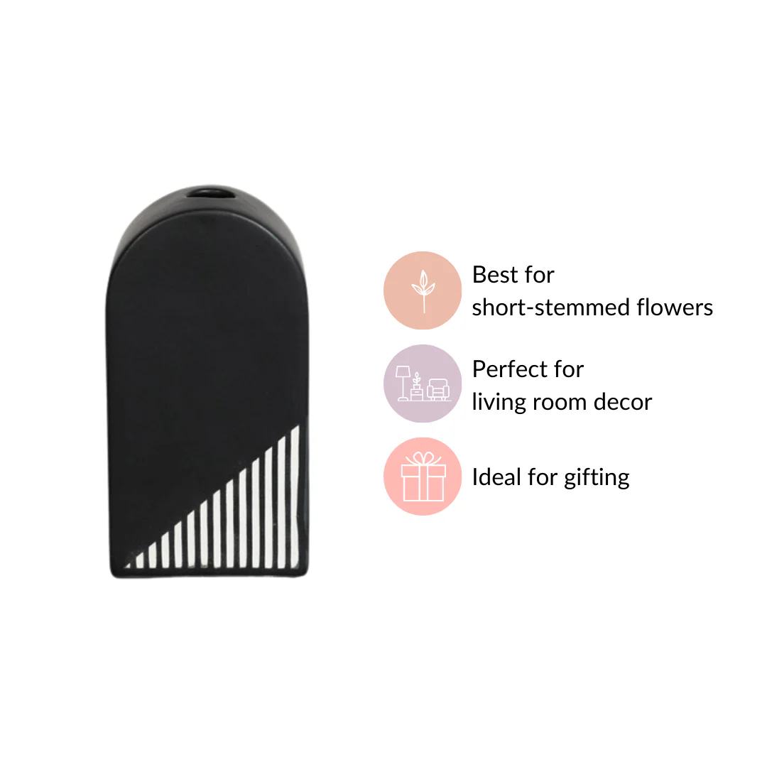 Black And White Arch Vase - Image 7