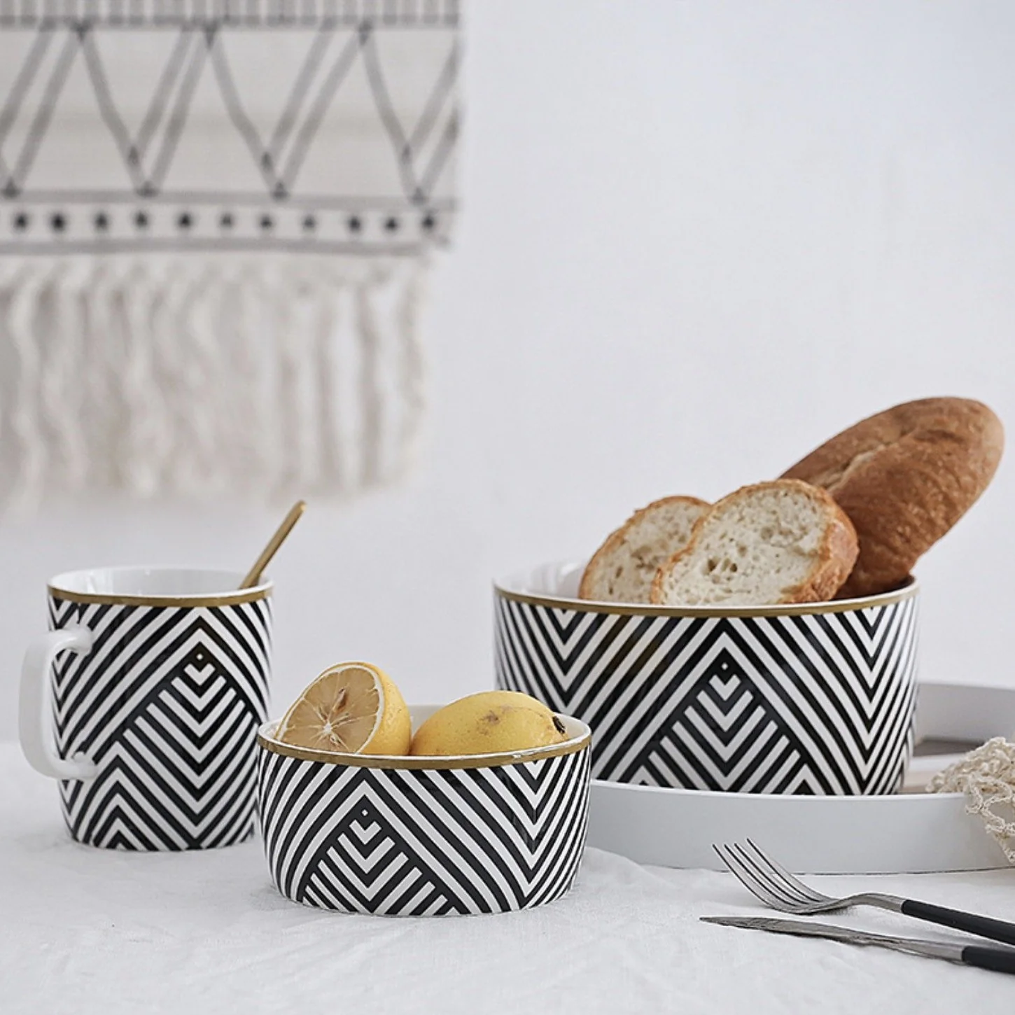 Black and White Bowl 400 ml - Image 8